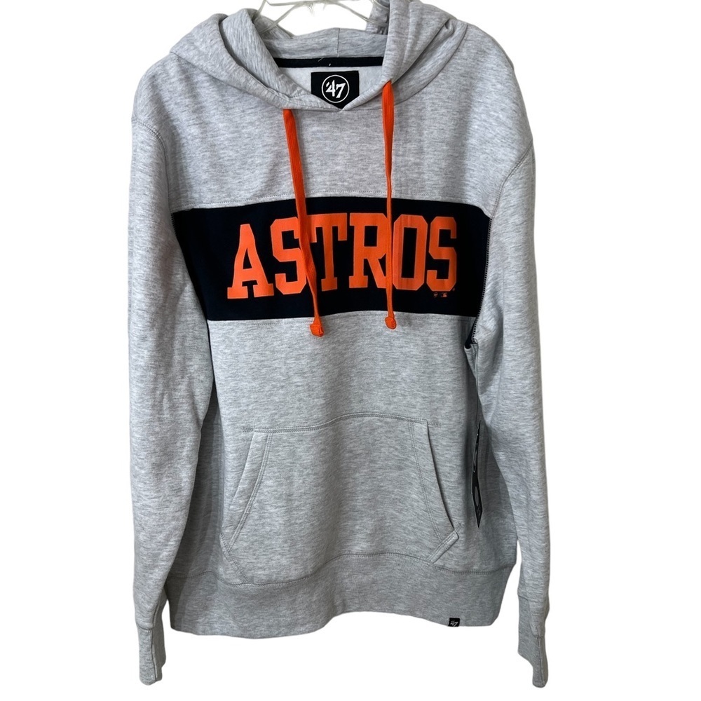 🔥47 MENS HOODIE SIZE LARGE, A COTTON POLY. BLEND. ASTROS HOODIE WITH POCKET☑️ - Picture 4 of 9